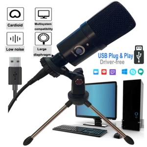 Kit de micrófono condensador de PC cardioide USB conjunto completo micrófono de grabación de estudio - Imagen 1 de 12
