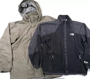 The North Face Triclimate 3-in-1 Jacket Mens Medium Gore Windstopper Green Hood - Picture 1 of 24