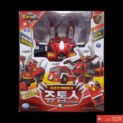 Jurassic Cops Evolution JUTOPS Fire Truck Triceratops Dino Transforming Robot - Image 1 of 4