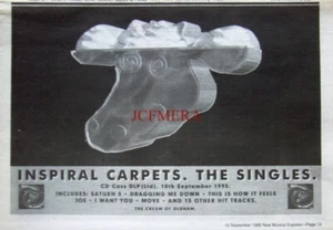 INSPIRAL CARPETS, 'The Singles' ; Music Album ADVERT PRINT : 1995 Ad to Frame - Picture 1 of 1