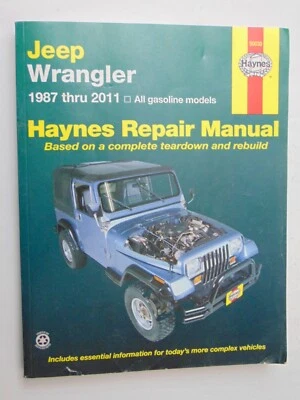 Haynes Jeep Wrangler 1987-2011 Todos os Modelos a Gasolina Manual de Reparo 50030 - Estado perfeito - Imagem 1 de 3