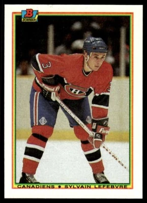 1990-91 Bowman Sylvain Lefebvre Rookie Montreal Canadiens #48 - Image 1 of 2