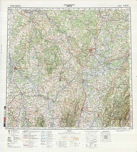 Russian Soviet Military Topographic Maps - DIJON (France), 1:500 000, ed.1990 - Picture 1 of 3