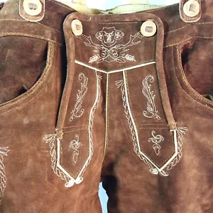 Schoneberger Lederhosen Trachten Couture Alemán Bávaro Oktoberfest Talla 50 (34Md) - Imagen 1 de 22