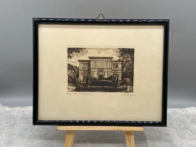 Radierung auf Papier, mit Bleistift signiert und bezeichnet VILLA SCHLOSS - Bild 1 von 4