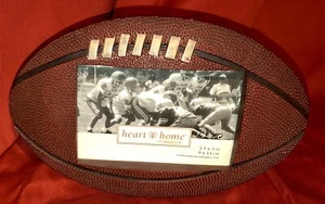 Football Shaped Sports Picture Photo Frame Holds 3.5x5 Inch Photograph - Picture 1 of 1