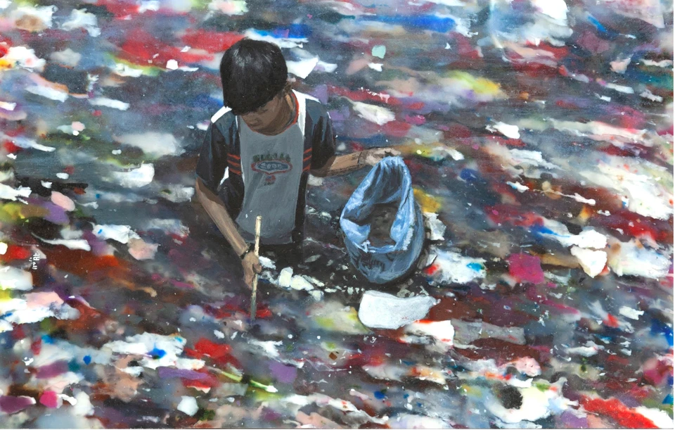 Murmure Street 'Fondo - Infancia' Arte Original Acrílico sobre Plástico Reciclado Foto 1 de 1