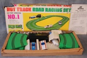 Vintage 1970s Speedking T6441 Road Racing Set Track Car Racing Game 99% Complete - Bild 1 von 4