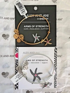 Brazalete Alex and Ani Brazos de Fuerza Estrella de Mar ~ Esperanza | Resiliencia | Apoyo - Imagen 1 de 9
