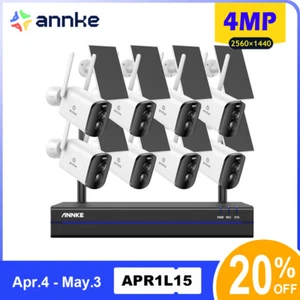 ANNKE 4MP Wireless Security Camera System Solar Color Night Vision Two Way Audio - Picture 1 of 19