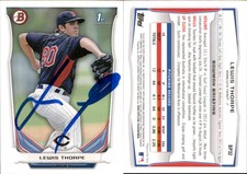 Lewis Thorpe Signed 2014 Bowman #BP32 Card Minnesota Twins Auto AU