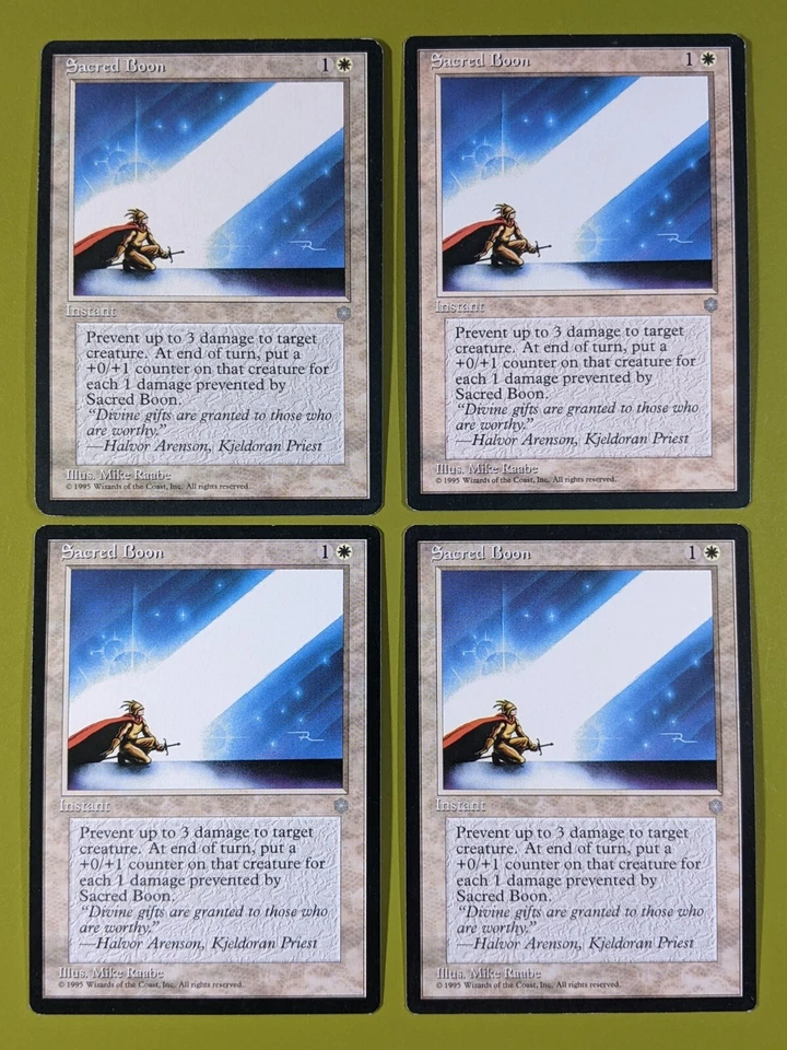 Sacred Boon x4 Ice Age 4x Playset MTG Magic the Gathering - Image 1 of 1