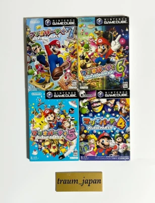 Lot 4 Mario Party GameCube 4 5 6 7 Set Nintendo GC Games Japanese w/ Manual - Image 1 of 4