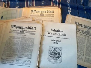 37x Montagsblatt - Das Heimatblatt Mitteldeutschlands 1930,1932,1933,1934,1935 - Bild 1 von 7