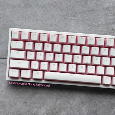 White PBT Doubleshot Pudding keycaps set for Razer Corsair Mechanical Keyboard - Image 1 of 4