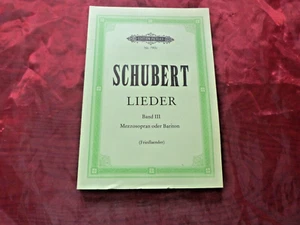 SCHUBERT LIeder Band 3 Mezzosopran oder Bariton  Klavier (Friedlaender) EP 790b - Bild 1 von 3