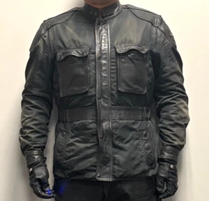 Hein Gericke Paris to Dakar Black Leather/Textile Jacket Size Large - Picture 1 of 8