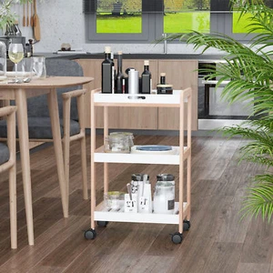 Kitchen Trolley, Bamboo/MDF board, 74.5H cm - Picture 1 of 9