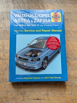 *New*  Vauxhall Opel Astra & Zafira (Petrol) 1998-2004 Haynes Workshop Manual - Image 1 of 3