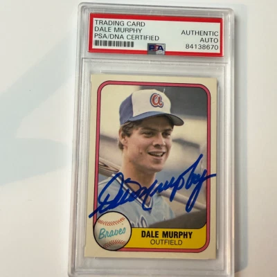 Dale Murphy Signed 1981 Fleer #243 PSA Auto Authentic 1st Fleer Card - Image 1 of 2