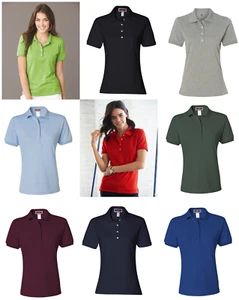 JERZEES 437WR Women's Spotshield 50/50 Sport Short Sleeve Polo Shirt Size S-2XL - Picture 1 of 15