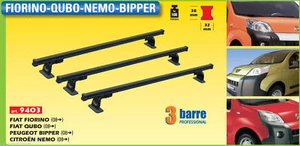 ROOF RACK BARS GEV 9403 3 BARS PROF BIPPER FIORINO QUBO - Picture 1 of 1