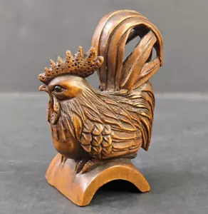 Japanese Netsuke Rooster, Cock Inro Ojime Signed Ishikawa Vintage Hand Carved - Picture 1 of 11