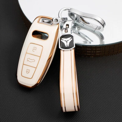 For Audi Q2L Q3 Q5L Q7 A6 A7 A8 TPU Remote Key Fob Case Cover Keychain Anti-drop Foto 1 de 4