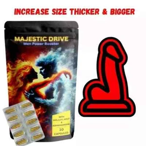 100% Male Enhancement SEX Power Stamina Rock Hard Performance Powerfull 10 Pills - Picture 1 of 8