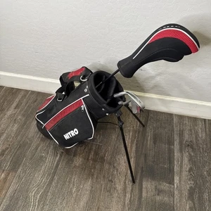 Nitro Blaster RH Junior Golf Club Set Driver Iron Putter Dual Shoulder Carry Bag - Picture 1 of 16