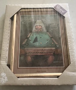 Gary Patterson "Pool Shark" 1980 Pool Wall Print Plaque 8x10 Vintage Sealed - Picture 1 of 9