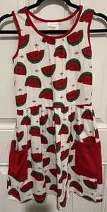 Hanna Andersson Kids' Watermelon & Bees Dress Sleeveless US Size 12 Summer Beach - Picture 1 of 12