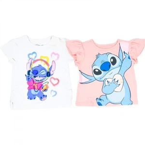 Lilo and Stitch Heart Beat Girl's T-Shirts 2-Pack Multi-Color - Picture 1 of 24