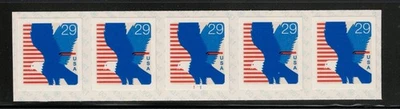 SCOTT#2598b, 29c EAGLE PNC5, PLT.#P111. VF & NH. - Image 1 of 2
