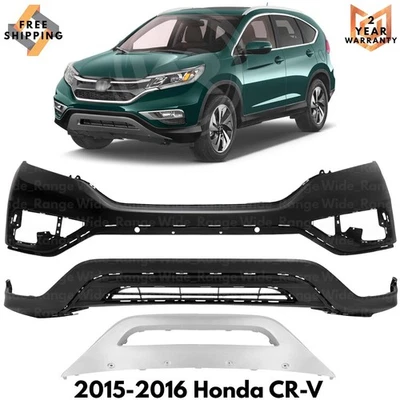 Front Bumper Cover Paintable & Lower Valance Kit For 2015-2016 Honda CR-V Foto 1 de 4