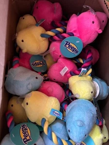 50 Pack Bulk Peeps Chick Rope Bottom Toy for Dogs Blue Purple Pink Yellow NEW - Picture 1 of 1
