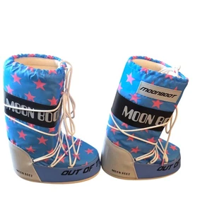 Moon Boot Icon Retrobiker rosa Sterne Schneestiefel Damengröße 10 bis 11,5 NEU  - Bild 1 von 8