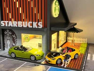 Diorama 1:64 Diecast Auto Garage Modell LED Lichit Parkplatz Modell Display Case - Bild 1 von 4