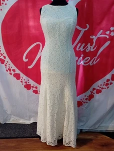 Wedding Dress size 16 ivory lace Debut, check measurements, A - Picture 1 of 6