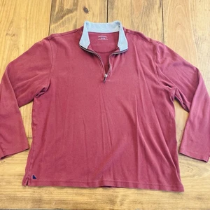 UNTUCKIT Herren XXL rot Langarm 1/4 Reißverschluss Pullover EUC kostenloser Versand - Bild 1 von 6