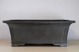 Japanese Bonsai Pot Tokoname AIBA KOYO 26.5"(34.2cm) Unglazed Rectangle Y853 - Picture 1 of 11