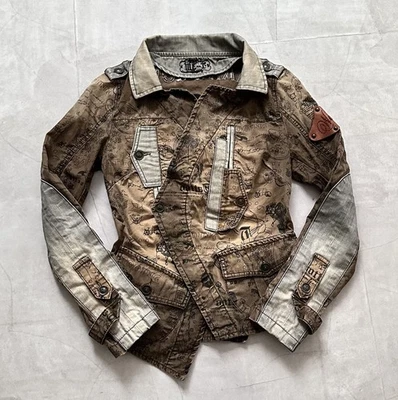 Chaqueta Militar Punk Napoleón Niña Desteñida Glamour Histérico Tatuaje Ambiente Galliano Foto 1 de 4