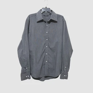 Gucci Button-Up Shirt Long Sleeve Collared Dress Shirt Gray Mens - Picture 1 of 15