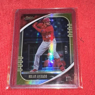 2021 Absolute Baseball HOLO GOLD Nolan Arenado #10/10 - Image 1 of 2