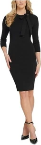 DKNY Pulloverkleid mit Bindeband Farbe Schwarz Größe M Style DD0HN911 - Bild 1 von 3