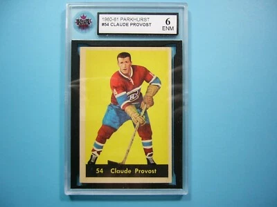1960/61 PARKHURST NHL HOCKEY CARD #54 CLAUDE PROVOST KSA 6 EX/NM SHARP!! PARKIE - Image 1 of 4