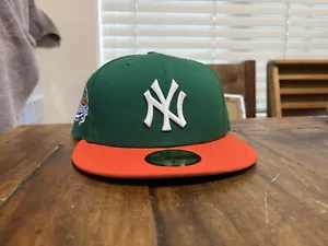 Hat Club x Jae Tips New York Yankees Green Orange New Era Fitted 7 3/4 Gray UV - Picture 1 of 19