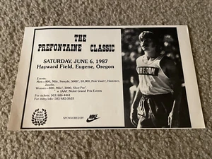 De colección 1986 Steve Prefontaine clásico atletismo Nike Race Print anuncio - Imagen 1 de 1