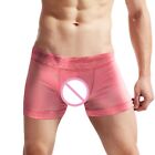 Breathable and Seductive Seethrough Boxer Briefs for Men Sheer Mesh Underwear