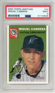 Miguel Cabrera 2003 Topps Heritage #53 PSA MT 9 - Picture 1 of 2